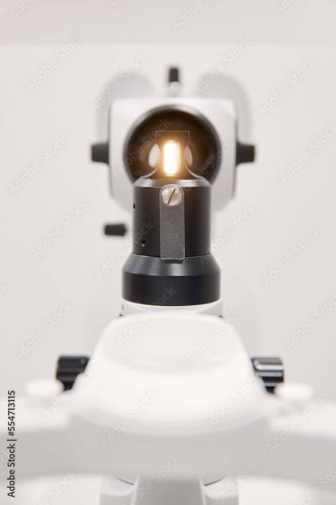 Medical equipment for vision diagnostics in a bright office Medical equipment for vision diagnostics in a bright office