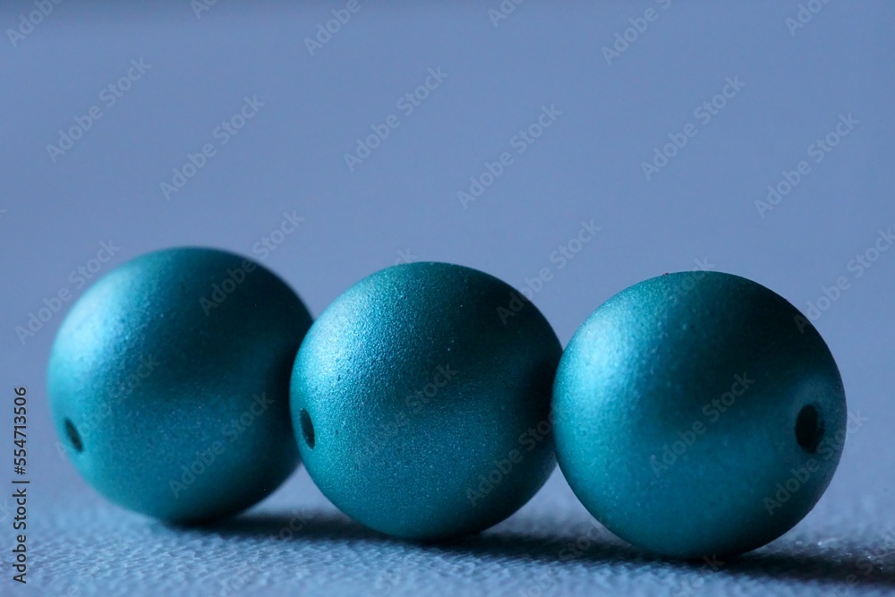 Pearl beads of small size; macro photography Pearl beads of small size; macro photography