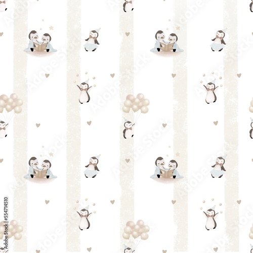 Estampado pingüinos