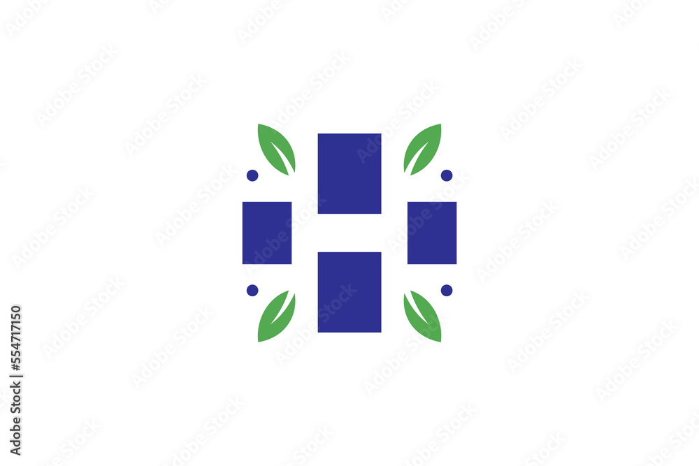 Medical logo. Medical cross symbol with letter H combination Medical logo. Medical cross symbol with letter H combination