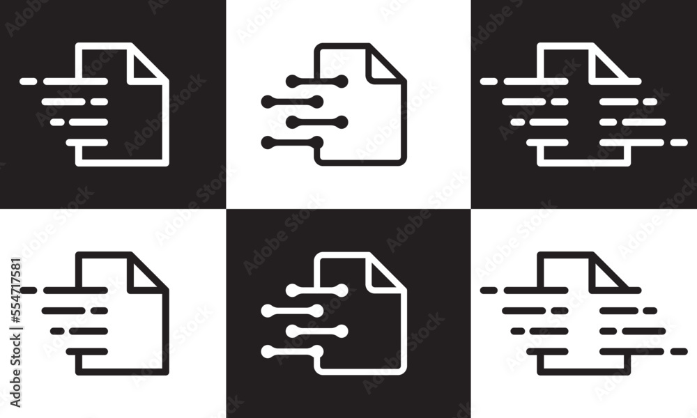 document paper logo vector. digital printing, accounting, finance, shop, etc.