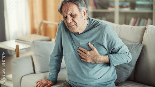 An elderly man with heart problems