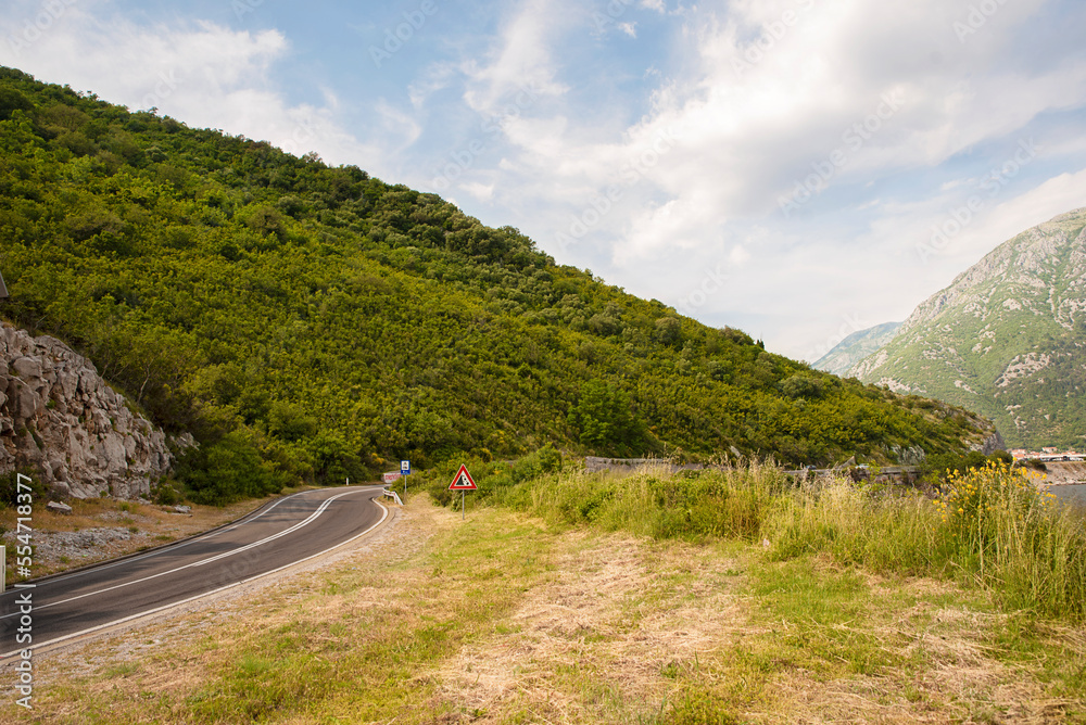 Road in the mountains of Montenegro