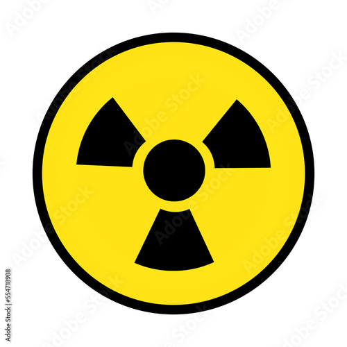 illustrazione con simbolo per materiale radioattivo su sfondo trasparente photo