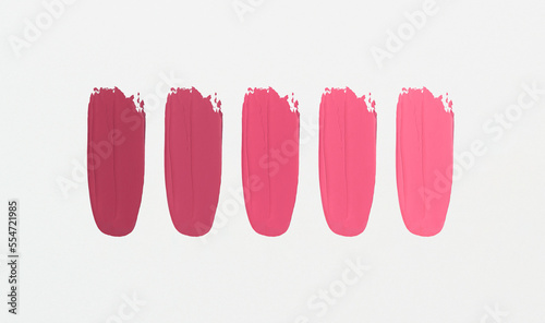 Color swatches with color of the year 2023. Color trend palette. Top view, flat lay.