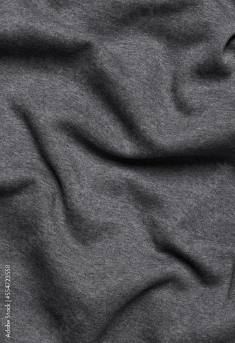 Grey textile wave texture closeup