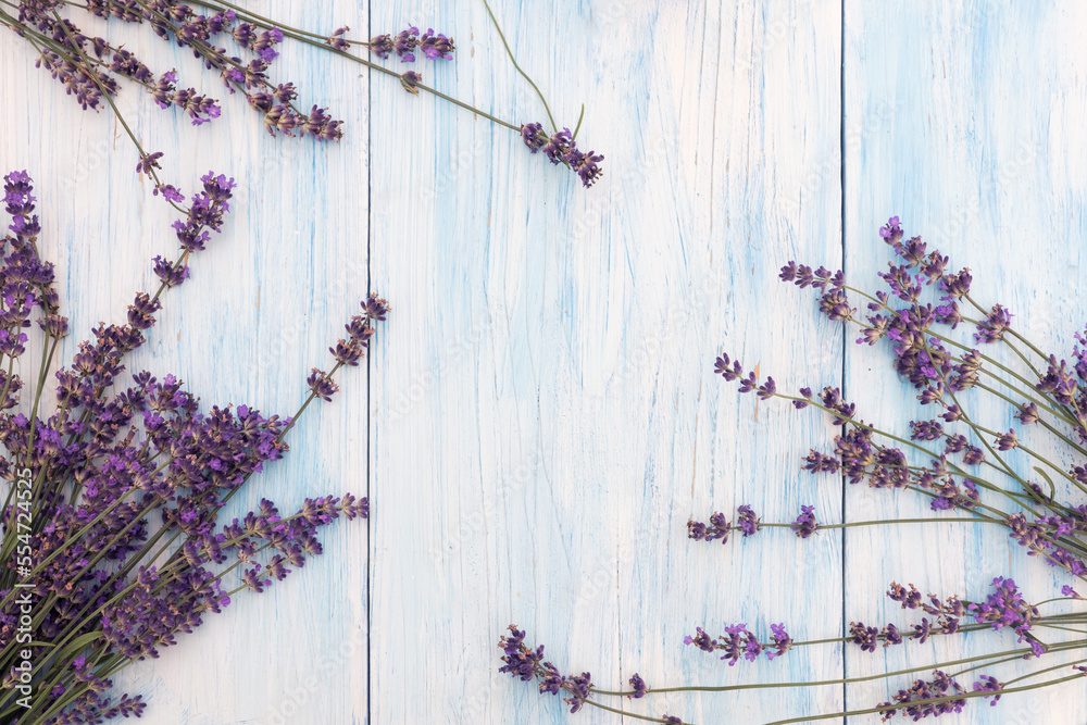 Lavender flowers on the table Lavender flowers on the table