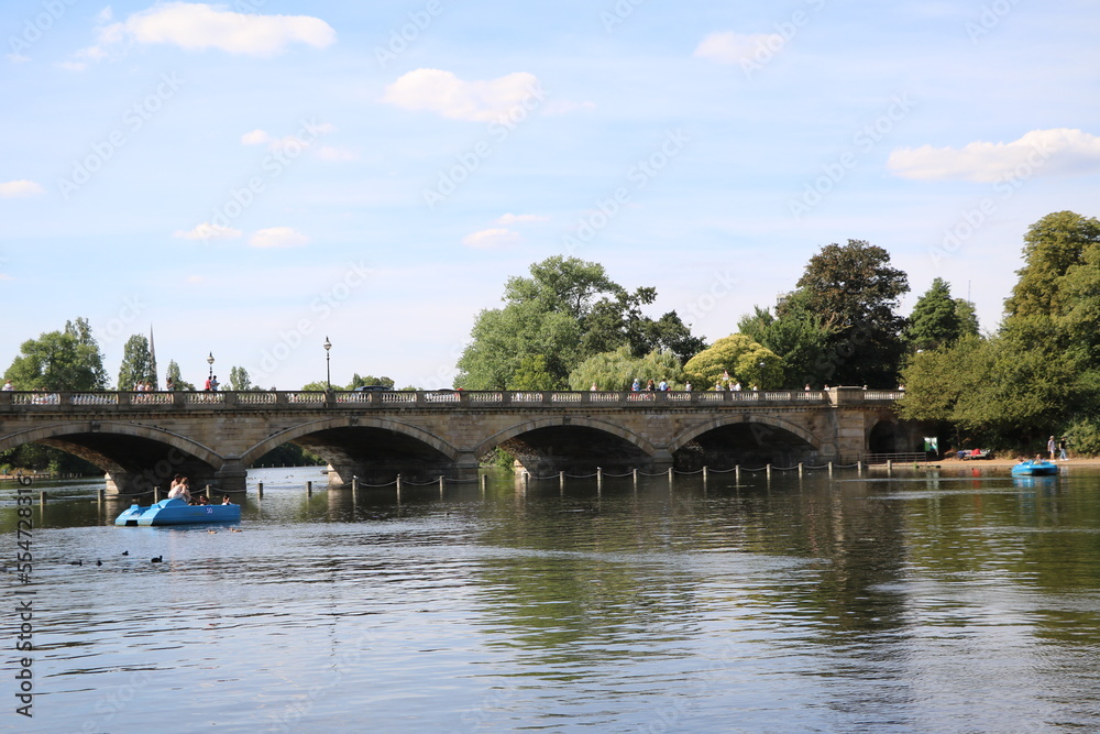 Serpentine Bridge in Hyde Park, London England UK