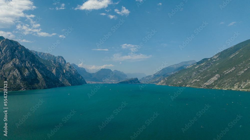 View North up Lake Garda from Malcesine, Navene, Lake Garda, Italy View North up Lake Garda from Malcesine, Navene, Lake Garda, Italy