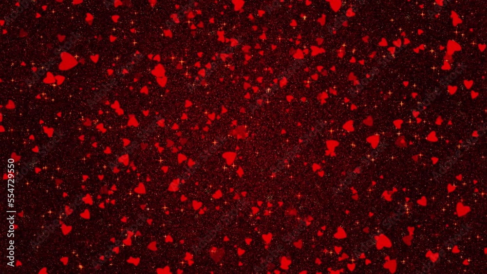 Love heart glowing red animation background. Valentine's day concept. Background animation 4k.