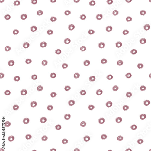 Dark pink round shapeless strokes seamless pattern, trendy minimalist concept, simple repeat ornament digital illustration