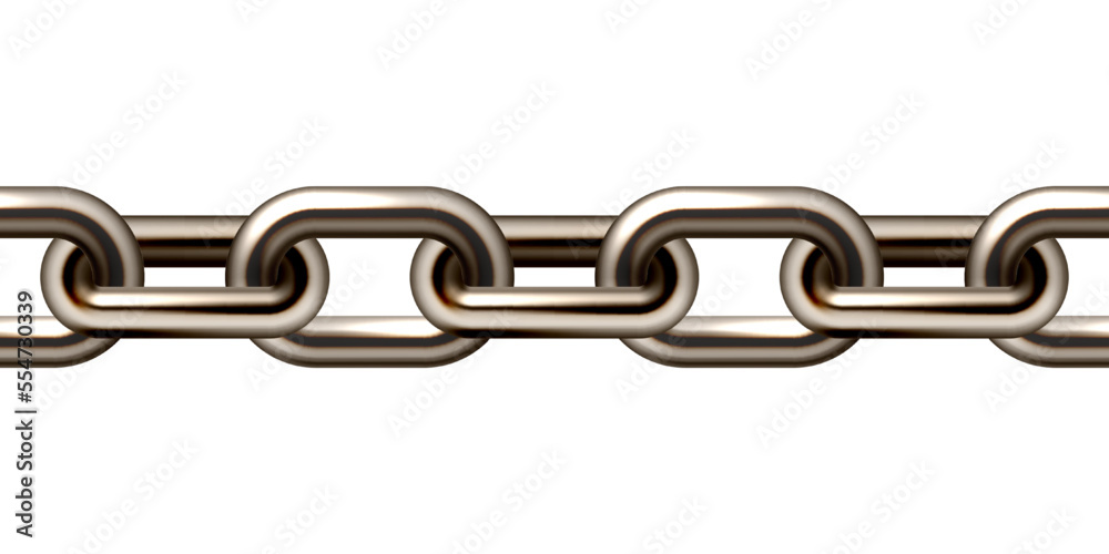 Realistic brown metal chain with old rusty links isolated on white background. Heavy steel chain for industrial use. Vector illustration Realistic brown metal chain with old rusty links isolated on white background. Heavy steel chain for industrial use. Vector illustration
