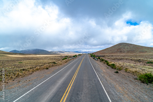 a road in the mountainous country of South America