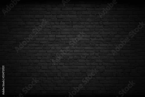 Black Brick Wall Background Texture