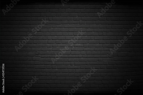 Black Brick Wall Background Texture