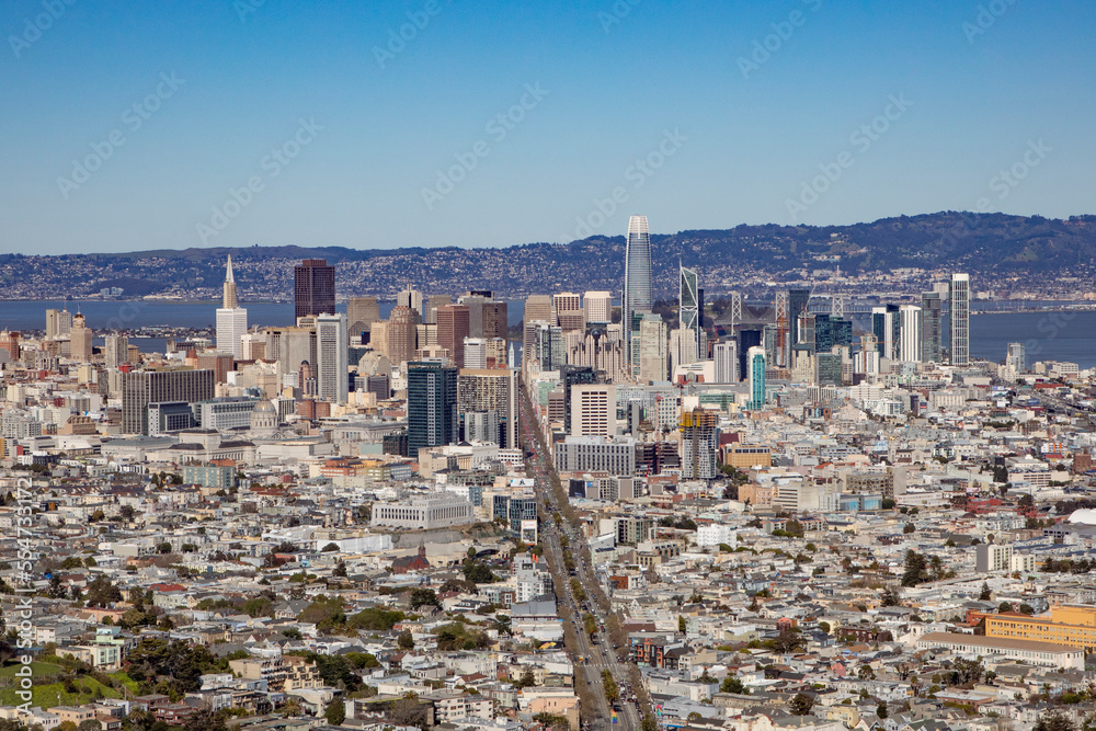 Obraz premium view to skyline of San Francisco