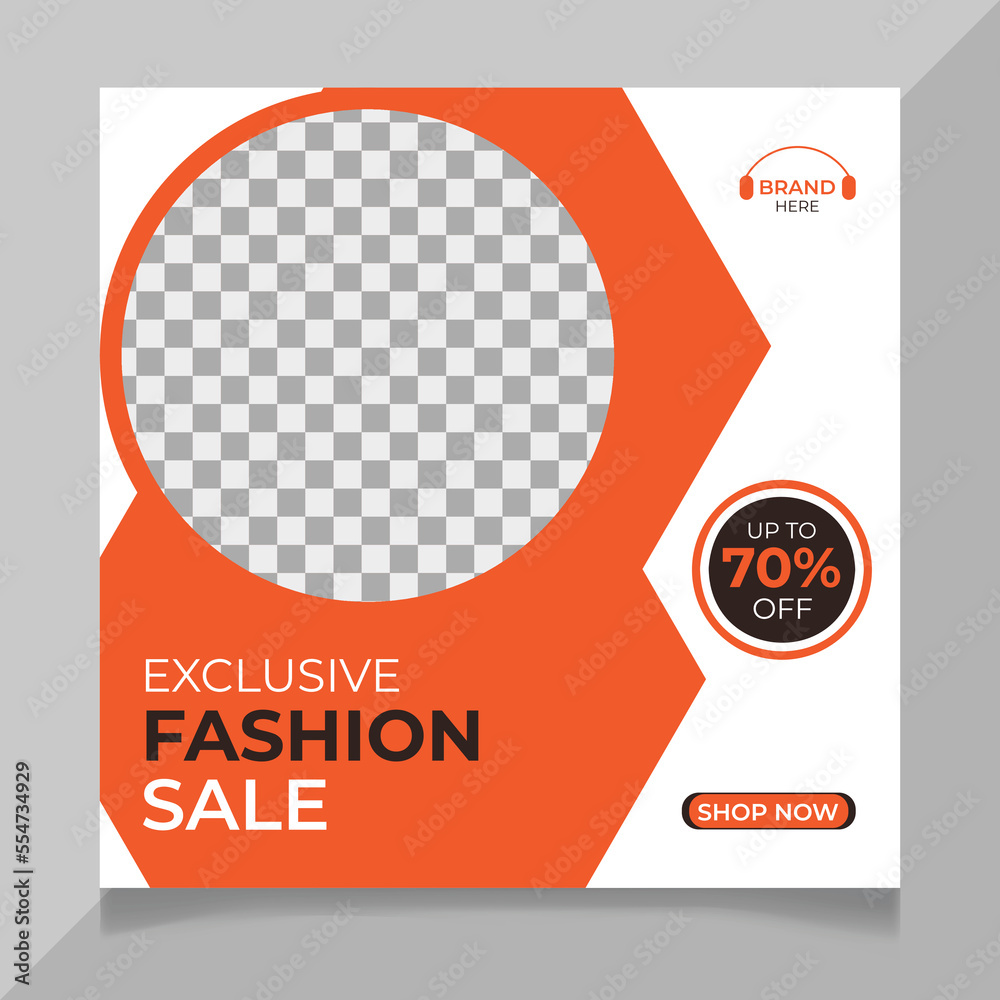 New trend fashion sale social media post template