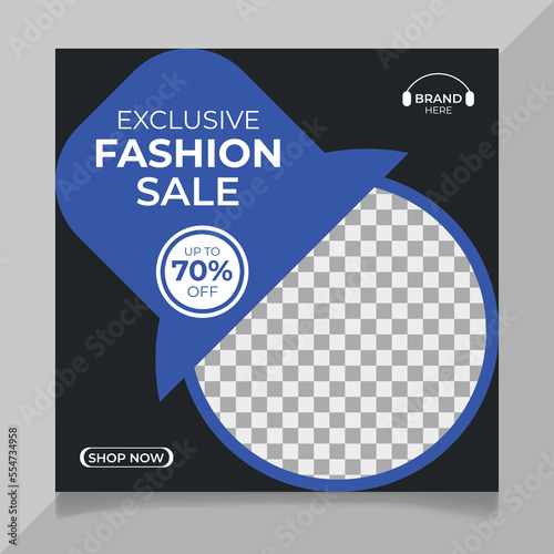 New trend fashion sale social media post template