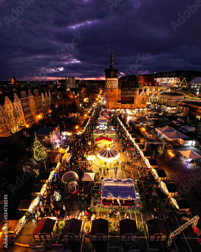 Christmas market in winter in Gdansk