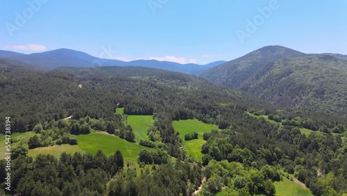 mountains shot with drone
