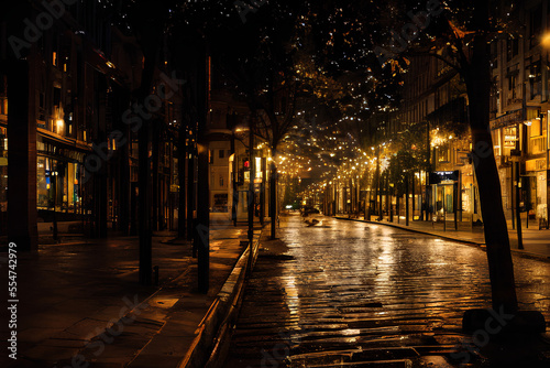 night street in the city