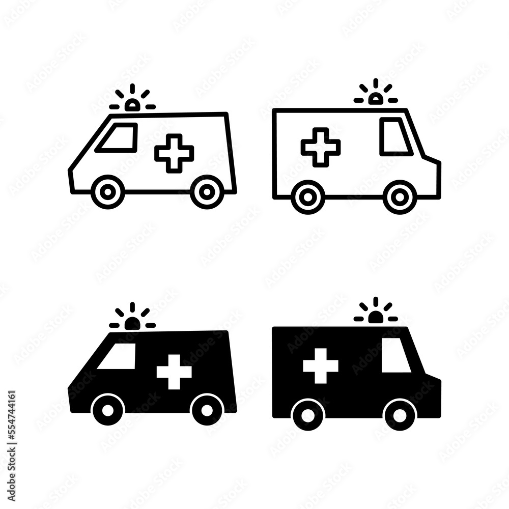 Ambulance icon vector for web and mobile app. ambulance truck sign and symbol. ambulance car Ambulance icon vector for web and mobile app. ambulance truck sign and symbol. ambulance car