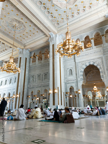 Mecca , Saudi Arabia 12 May 2021 ,  Makkah - Al Haram mosque from inside