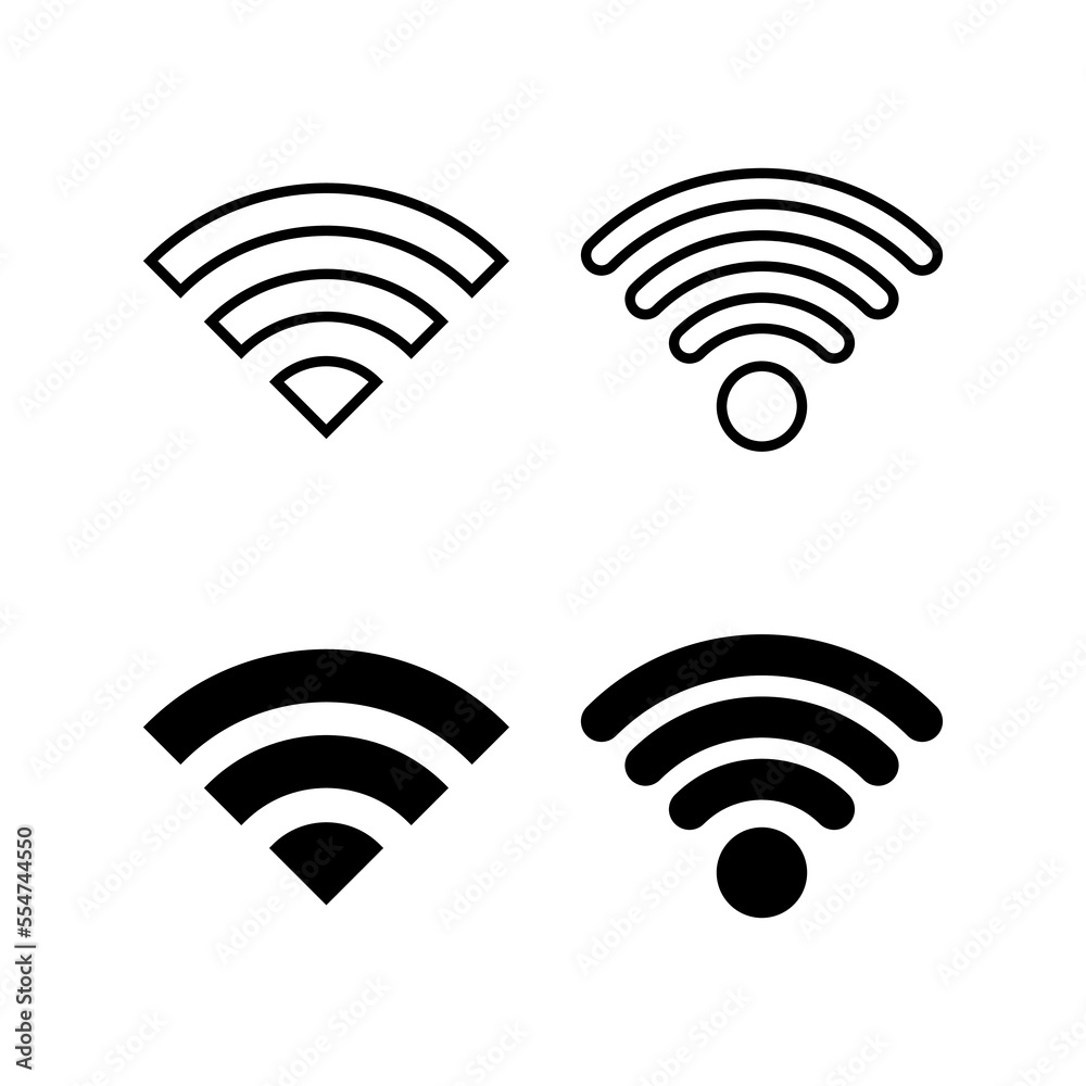 Wifi icon vector for web and mobile app. signal sign and symbol. Wireless icon Wifi icon vector for web and mobile app. signal sign and symbol. Wireless icon
