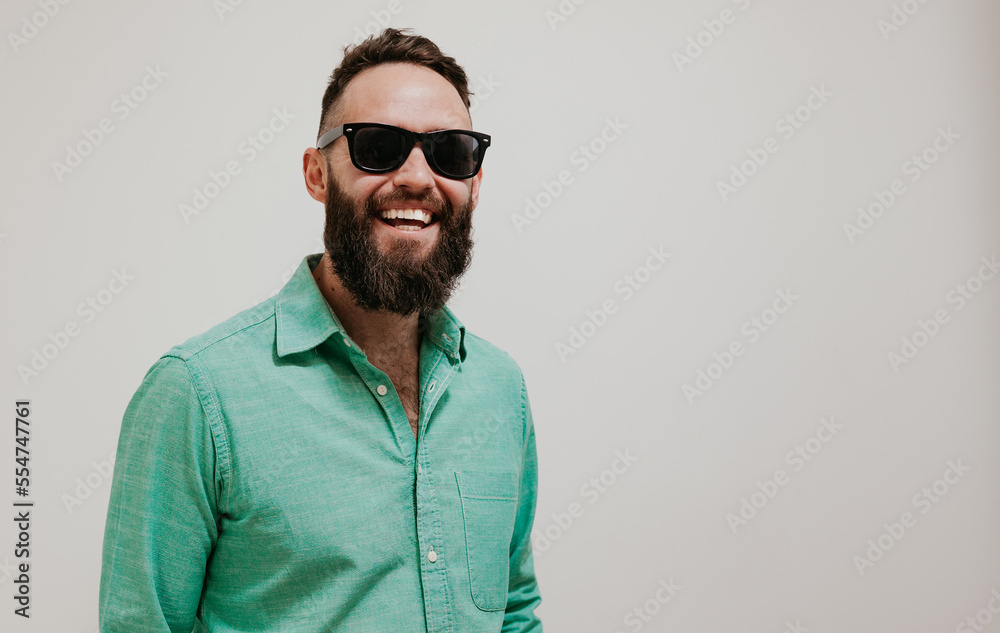 Young handsome caucasian male hipster isolated on white background. Eyeglass advertisement Young handsome caucasian male hipster isolated on white background. Eyeglass advertisement