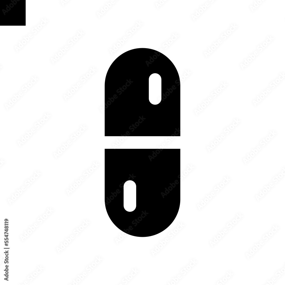 pill icon solid style vector pill icon solid style vector