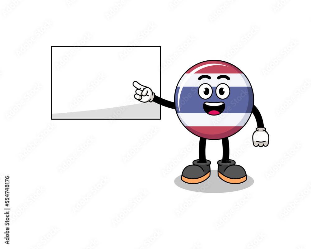 thailand flag illustration doing a presentation