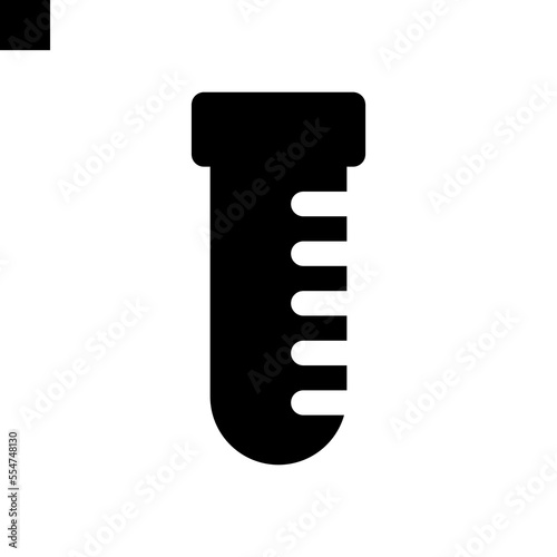 test tube icon solid style vector © IdeaGrafc