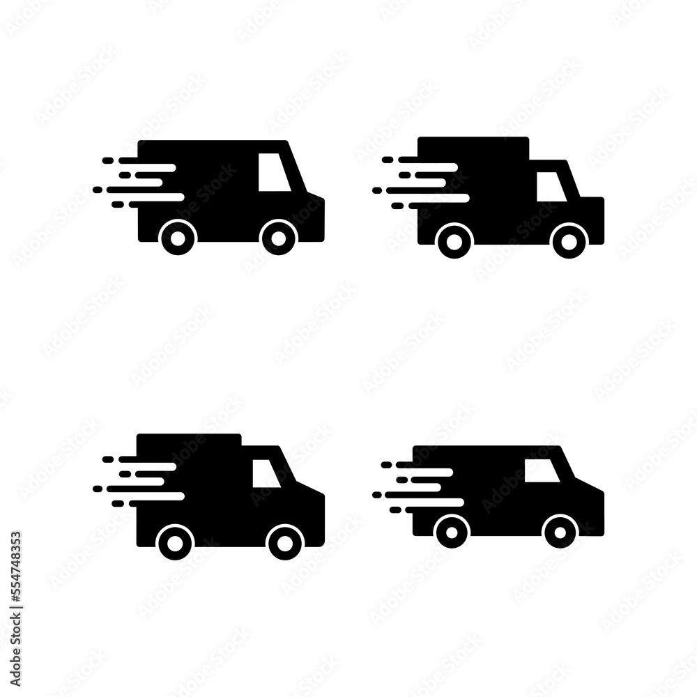 Delivery truck icon vector for web and mobile app. Delivery truck sign and symbol. Shipping fast delivery icon Delivery truck icon vector for web and mobile app. Delivery truck sign and symbol. Shipping fast delivery icon