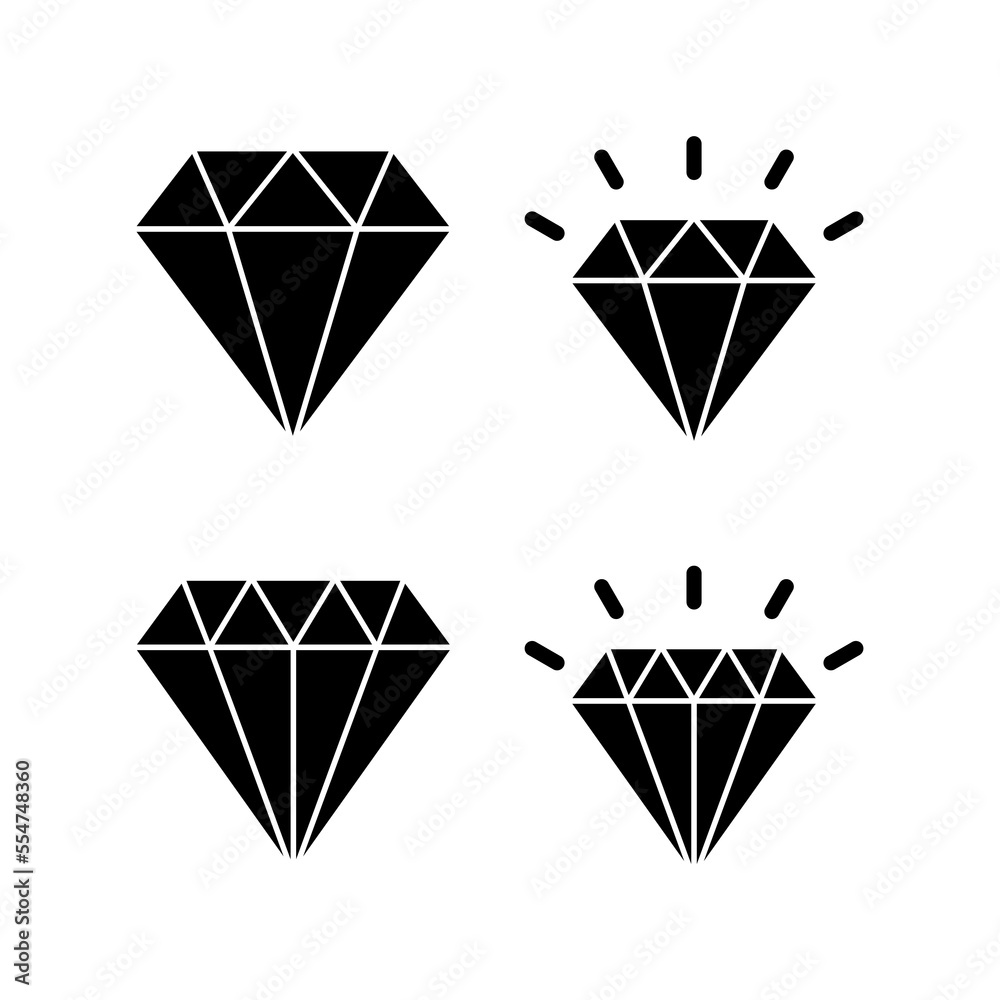 Diamond icon vector for web and mobile app. diamond gems sign and symbol Diamond icon vector for web and mobile app. diamond gems sign and symbol