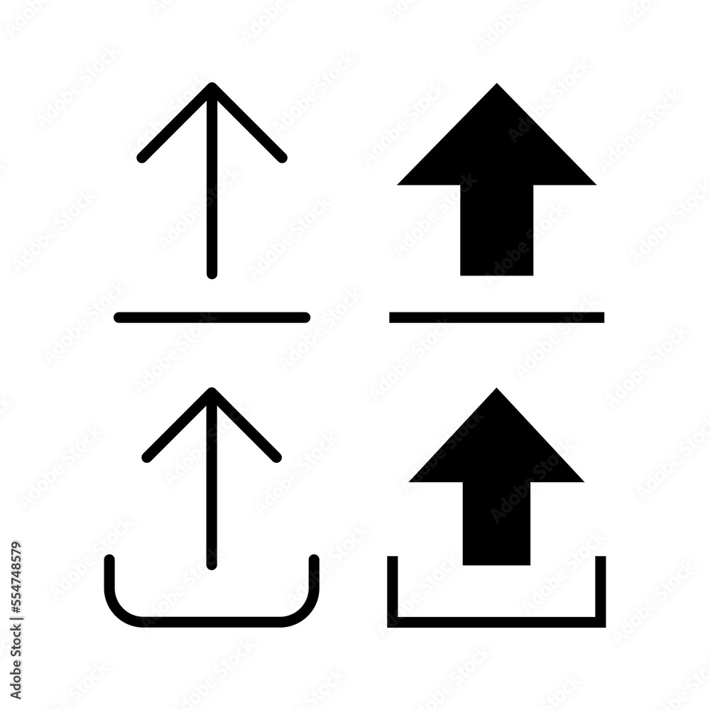 Upload icon vector for web and mobile app. load data sign and symbol Upload icon vector for web and mobile app. load data sign and symbol
