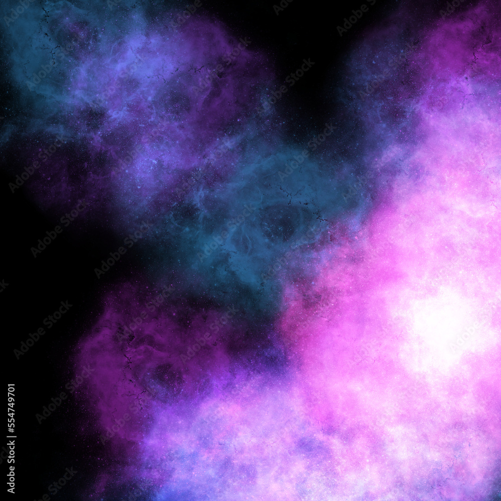 Fototapeta premium Fondo de estrellas, nebulosa espacio lleno de colores. Galaxias hermosas banners