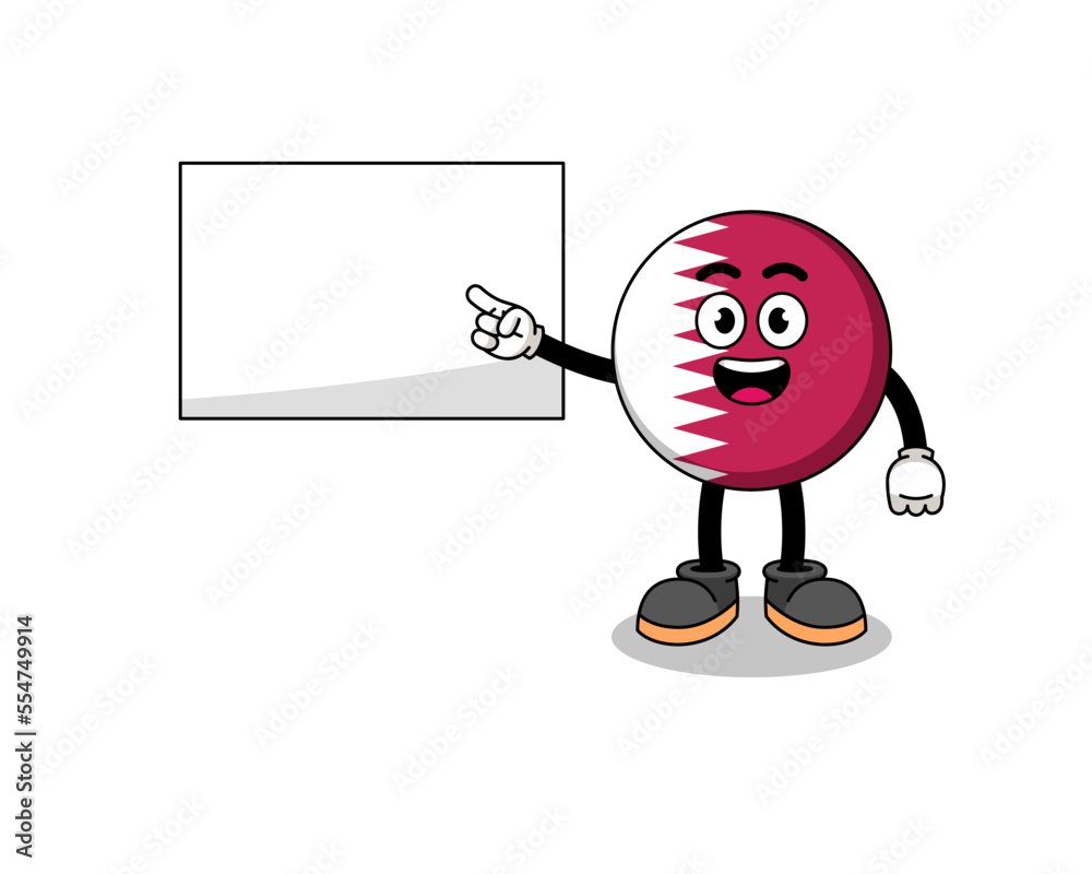 qatar flag illustration doing a presentation qatar flag illustration doing a presentation