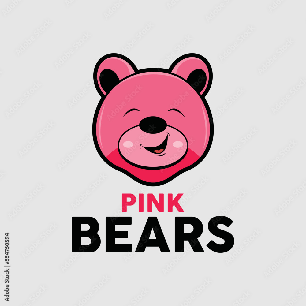 teddy bear icon pink bear illustration of a bear head bear cartoon bear teddy bear icon pink bear illustration of a bear head bear cartoon bear
