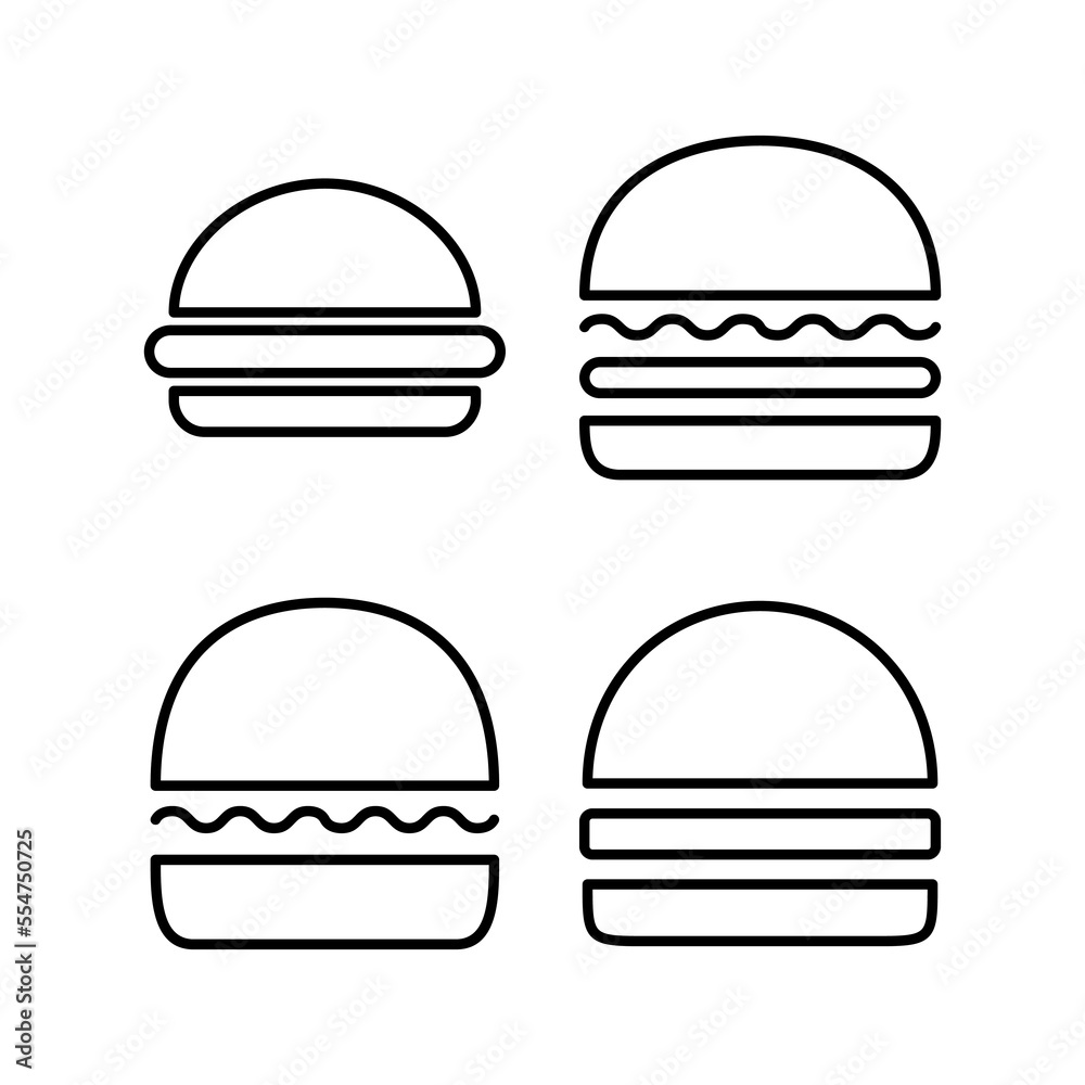 Fototapeta premium Burger icon vector for web and mobile app. burger sign and symbol. hamburger