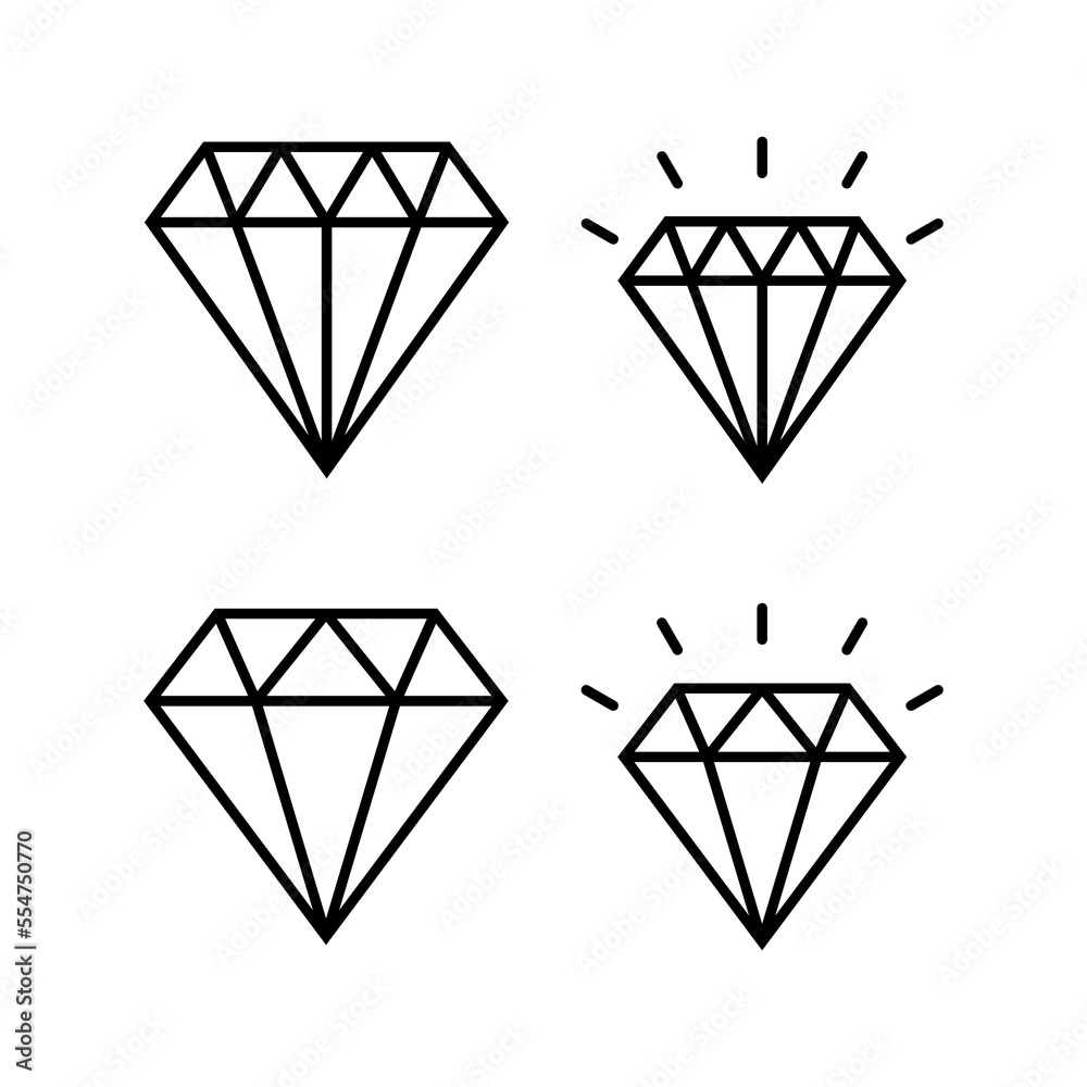 Diamond icon vector for web and mobile app. diamond gems sign and symbol Diamond icon vector for web and mobile app. diamond gems sign and symbol