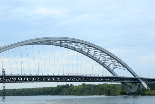 Beautiful view of modern bridge over river © New Africa