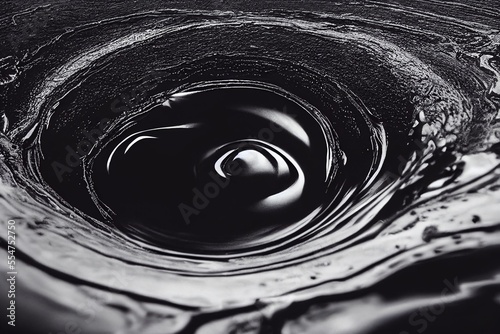 Stampa su tela black oil paint swirl that looks like oil, generative ai
