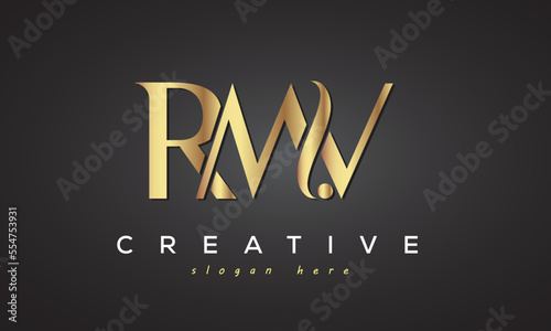 RMV creative luxury logo design	
