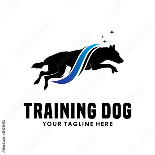 dog training logo icon vector isolated