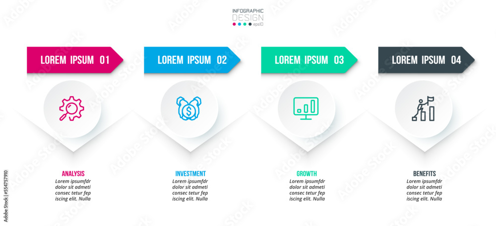 Timeline chart business infographic template.
Timeline chart business infographic template.