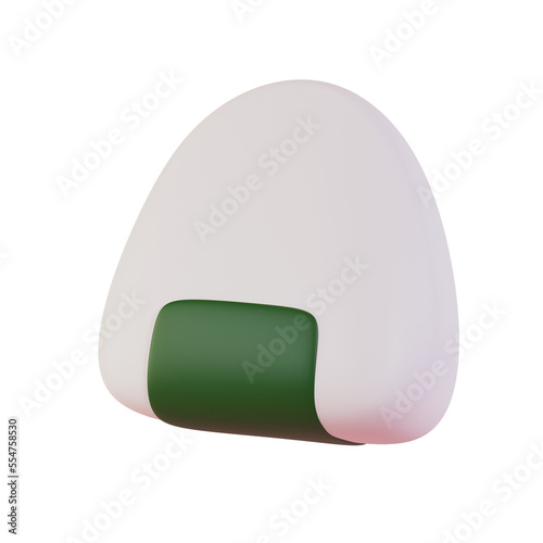 3d render japanese traditional food onigiri