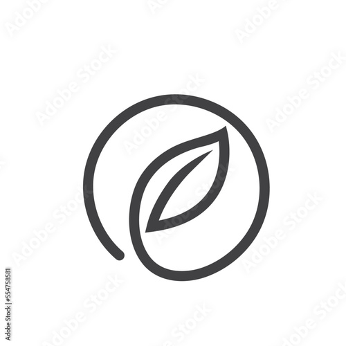 eco friendly line circle   icon vector concept design
