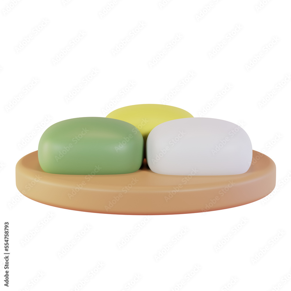 3d render japanese traditional food mochi 3d render japanese traditional food mochi