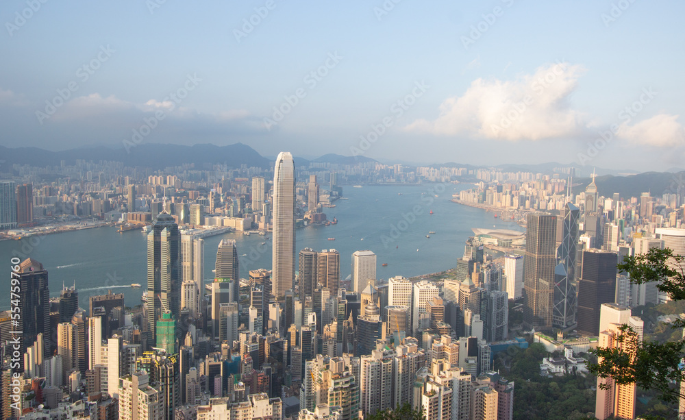 Panoramic view of Victoria Harbour, Hong Kong