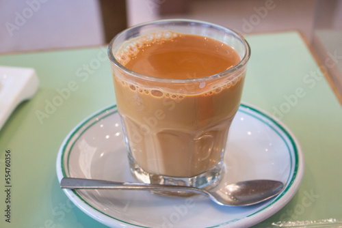 Close up of a Hong Kong style milk tea